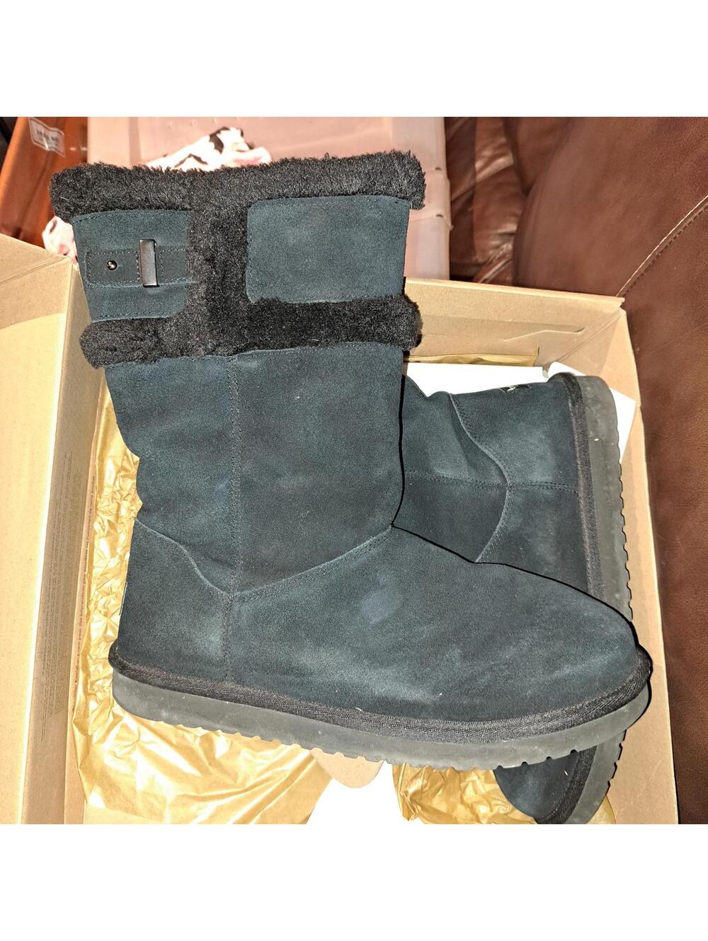 Koolaburra W Barlee Tall Black Suede Boots US 10